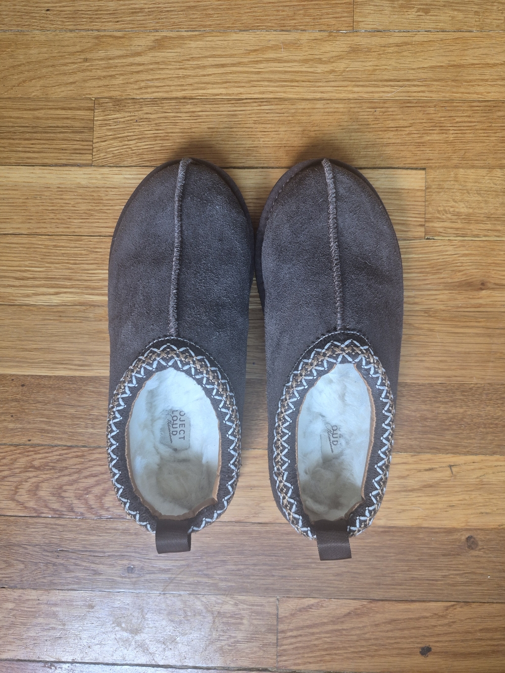 Project Cloud Brown Slip-On Moccasin Slippers